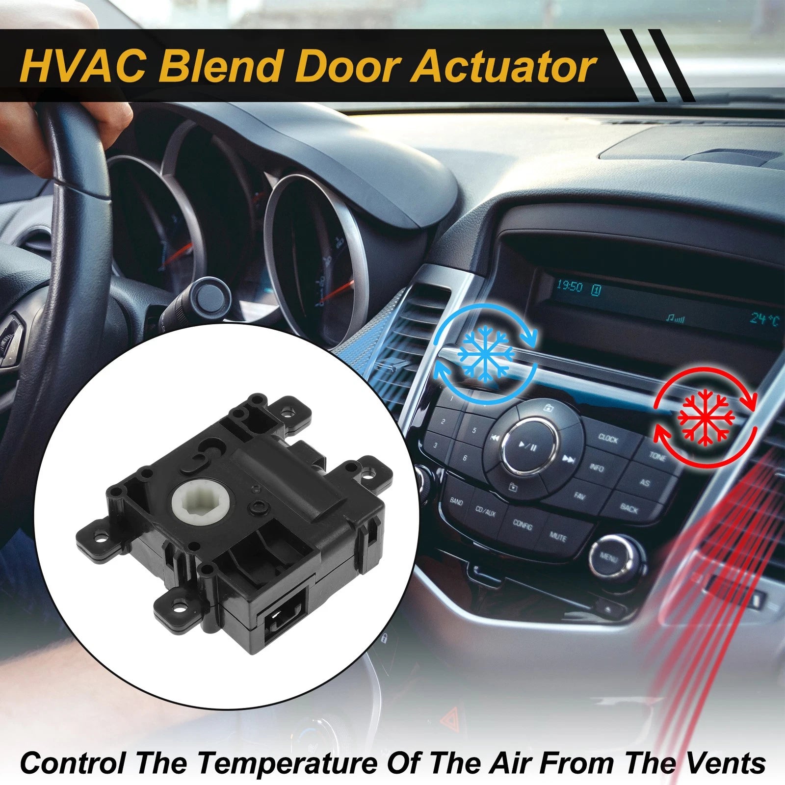 HVAC Heater Blend Door Actuator Replacement for Toyota Prius C (2012–2017)