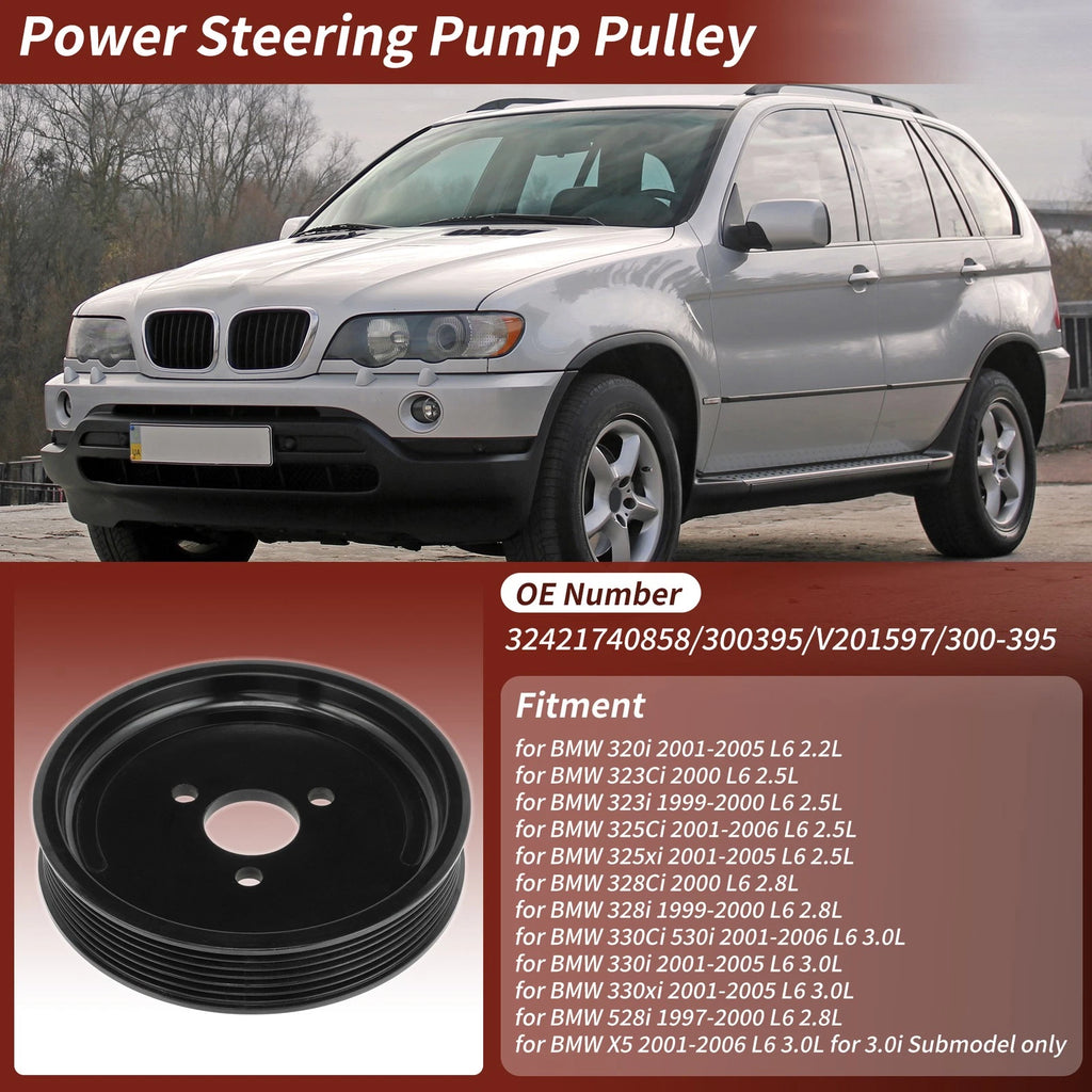 Power Steering Pump Pulley Replacement for BMW 320i 323Ci 323i (1998–2006)