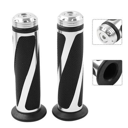 Motor 7/8" Hand Grips Handle Rubber Gel For Yamaha MX ATV Pit Dirt Bike Silver