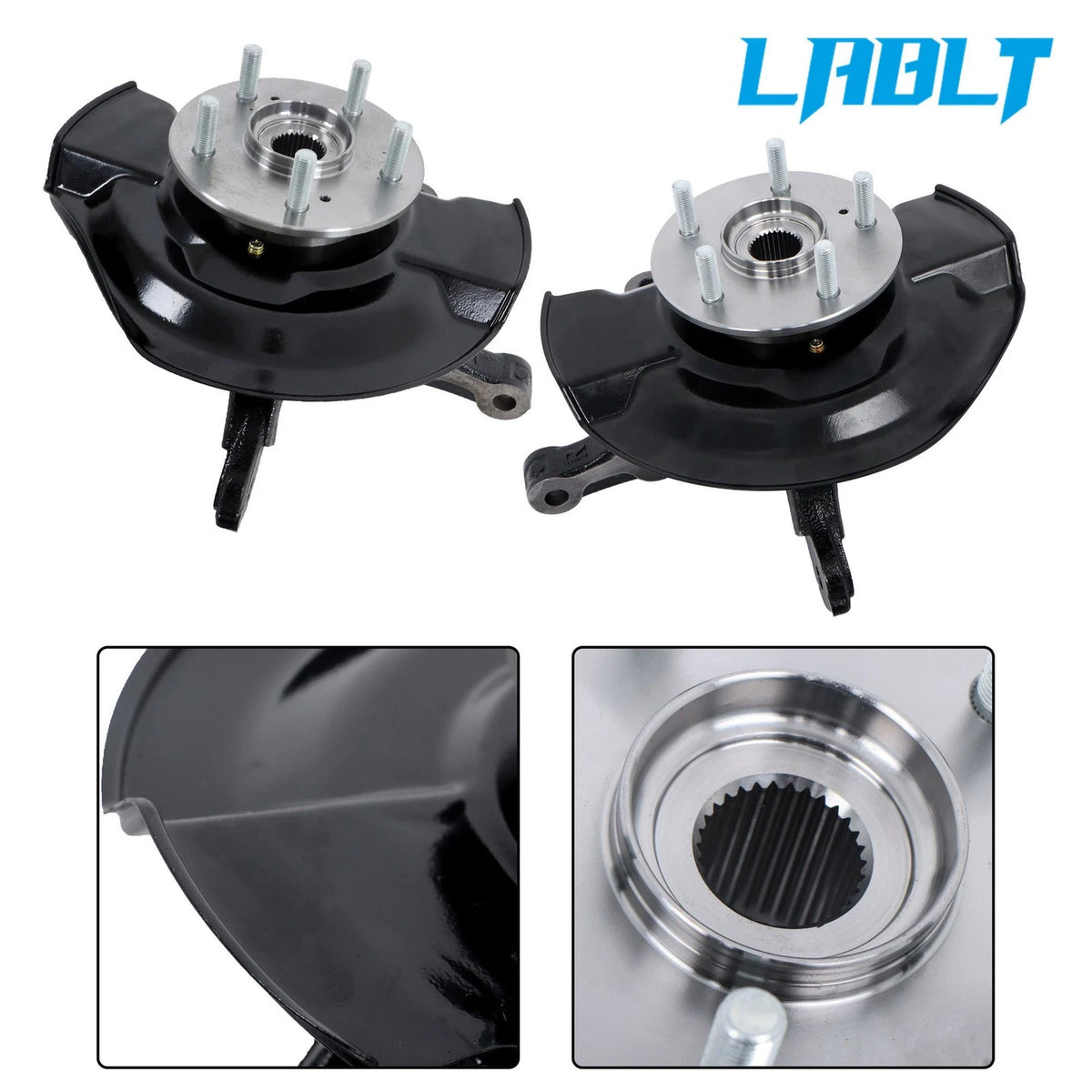 2X Steering Knuckle & Wheel Hub Bearing Assembly L&R for Honda CR-V (2007–2009)