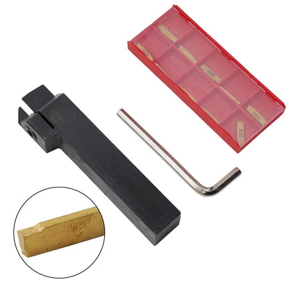 10pcs MGMN200 Inserts + MGEHR2020-2 20mm for Lathe Grooving Tools