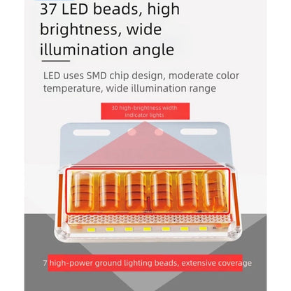 LED Side Marker Light for Trucks Trailers Bus RV 24V 8W ABS