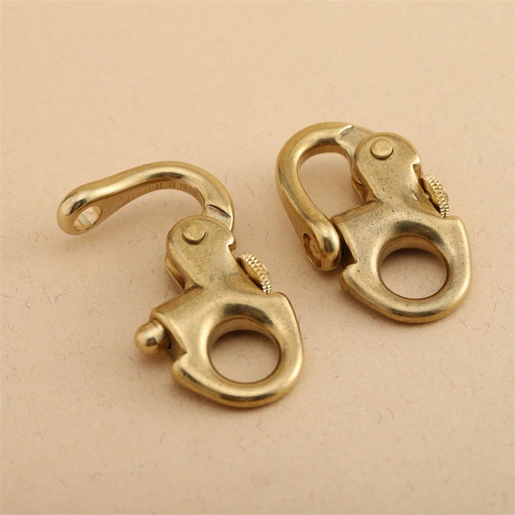 Miniature Brass Shackle with Quick Release Function for Lightweight Use