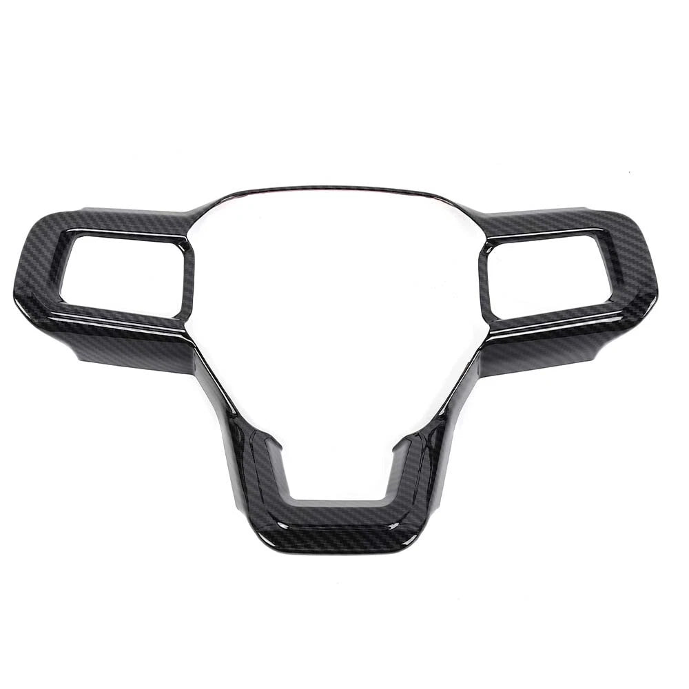 Carbon Fiber Interior Steering Wheel Trim Cover for Ford Mustang 24+ Accessories