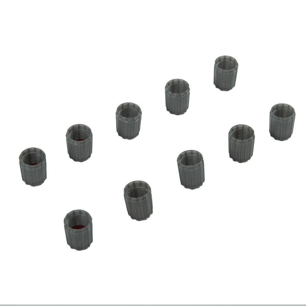 10pcs/bag Plastic Gray Tire Valve Stem for tpms Tire Cap With Gasket Ff2