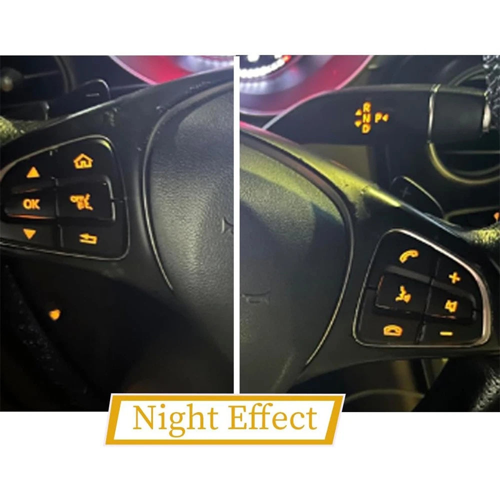 Steering Wheel Button Black Trim for Mercedes Benz GLC C-Class W205 (2015–2018)