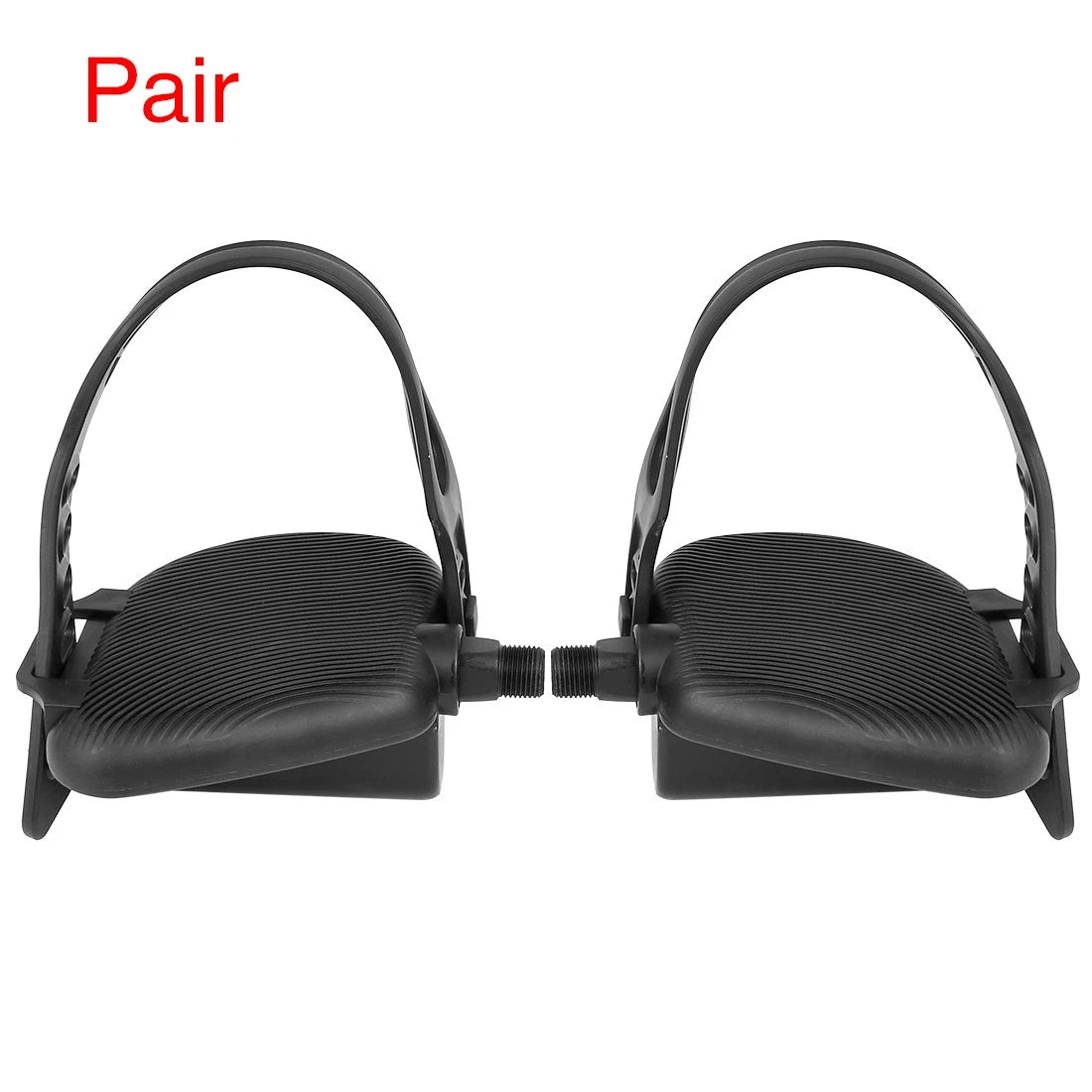 Bicycle Pedals Platform 9/16 with Strap Belts for Road Bike (Fits Most)