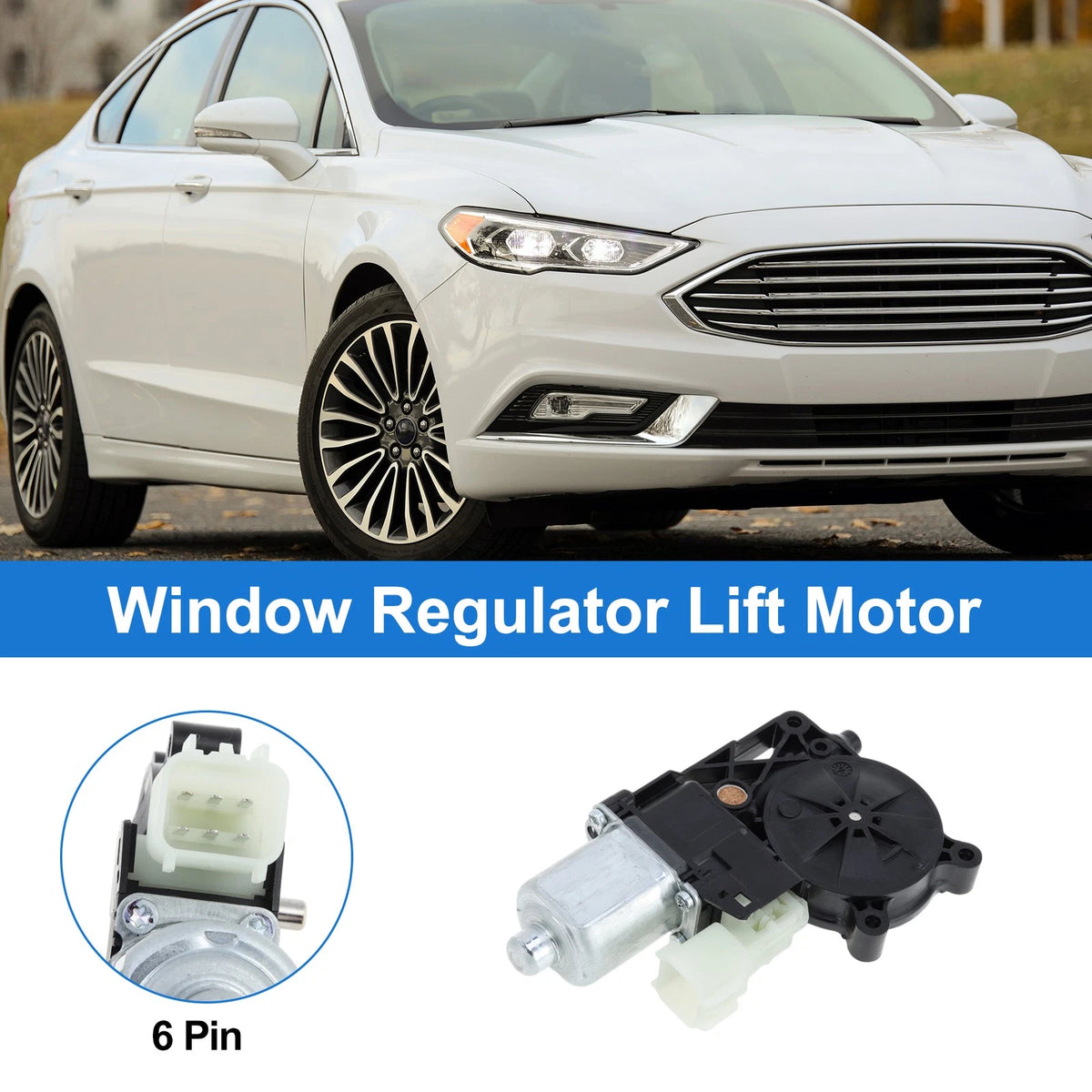 Power Window Regulator Lift Motor for Ford Fusion Sedan (2013–2019)