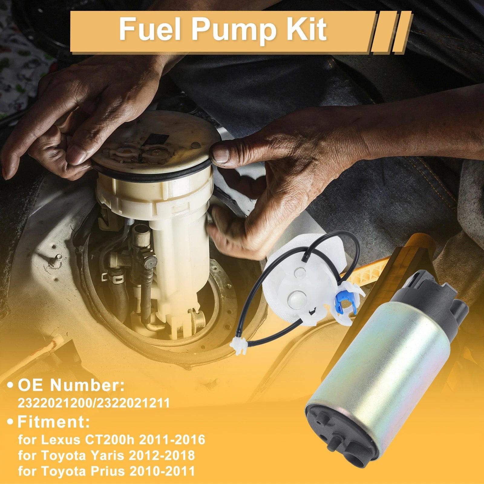Fuel Pump Replacement for Lexus CT200h (2011–2016) Metal Electric Set