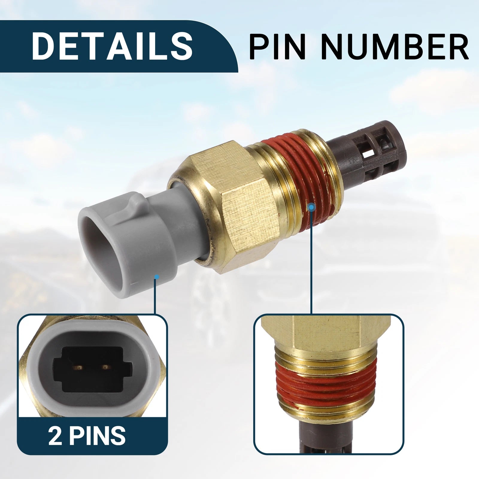 Coolant Temperature Sensor for GMC C3500 (No. 25037225)