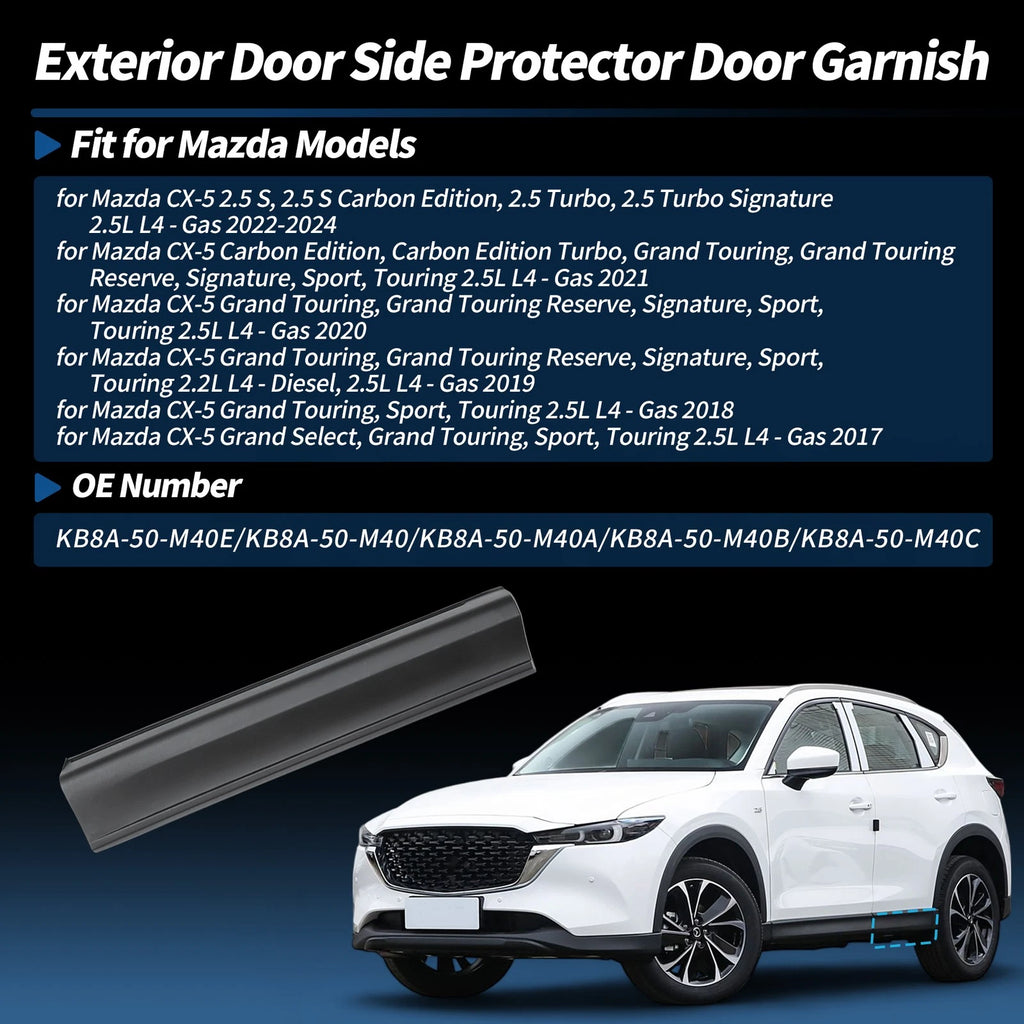 Rear Left Door Lower Trim Garnish Replacement for Mazda CX-5 (2017–2024)