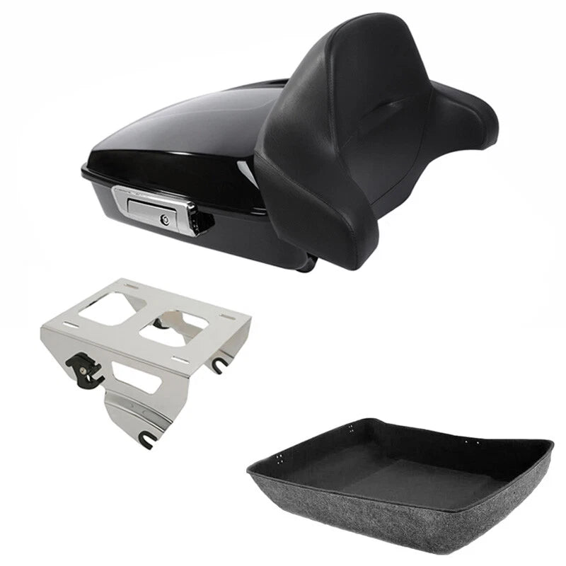 Chopped Trunk Backrest Solo Rack for Harley Touring CVO Street Glide (2014–2026)