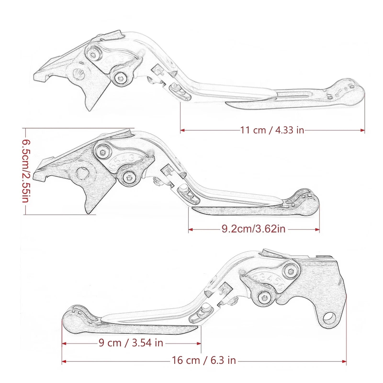 Adjustable Clutch Brake Lever for Honda CRF1100L Africa Twin (2022–2024) b12