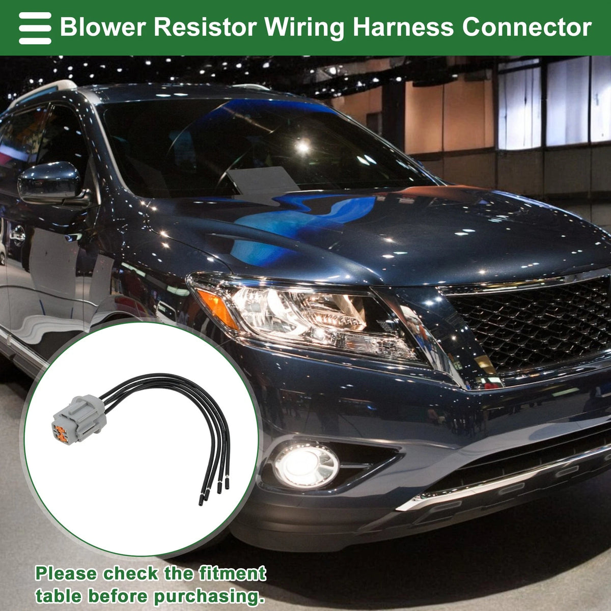 Blower Resistor Wiring Harness Connector for Nissan Sentra (2013–2019)