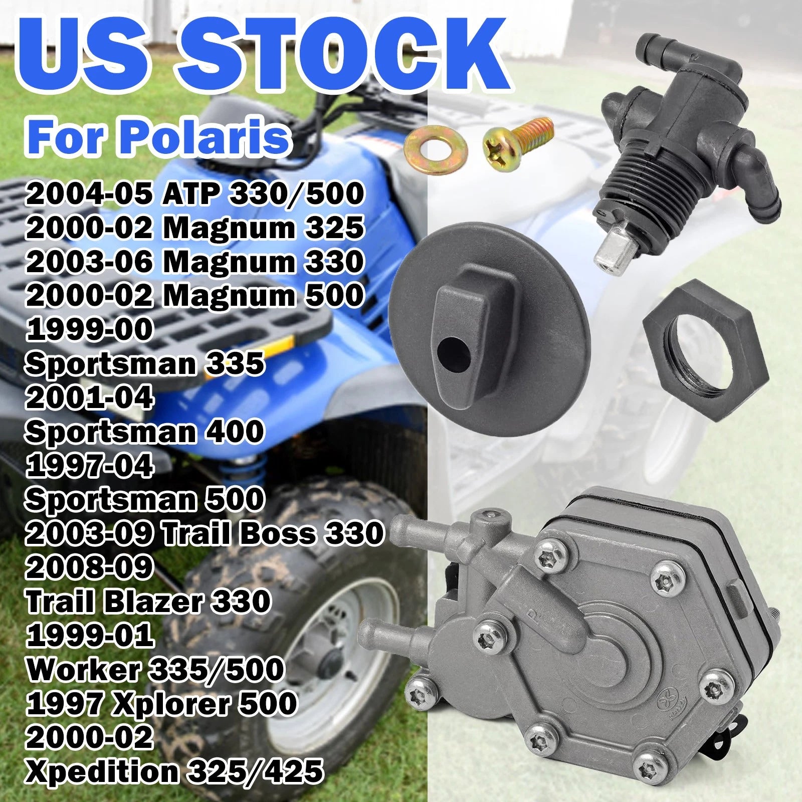 Fuel Pump Fuel Valve Petcock Knob for Polaris Sportsman 500 HO (2010) / 400 (2001–2003)