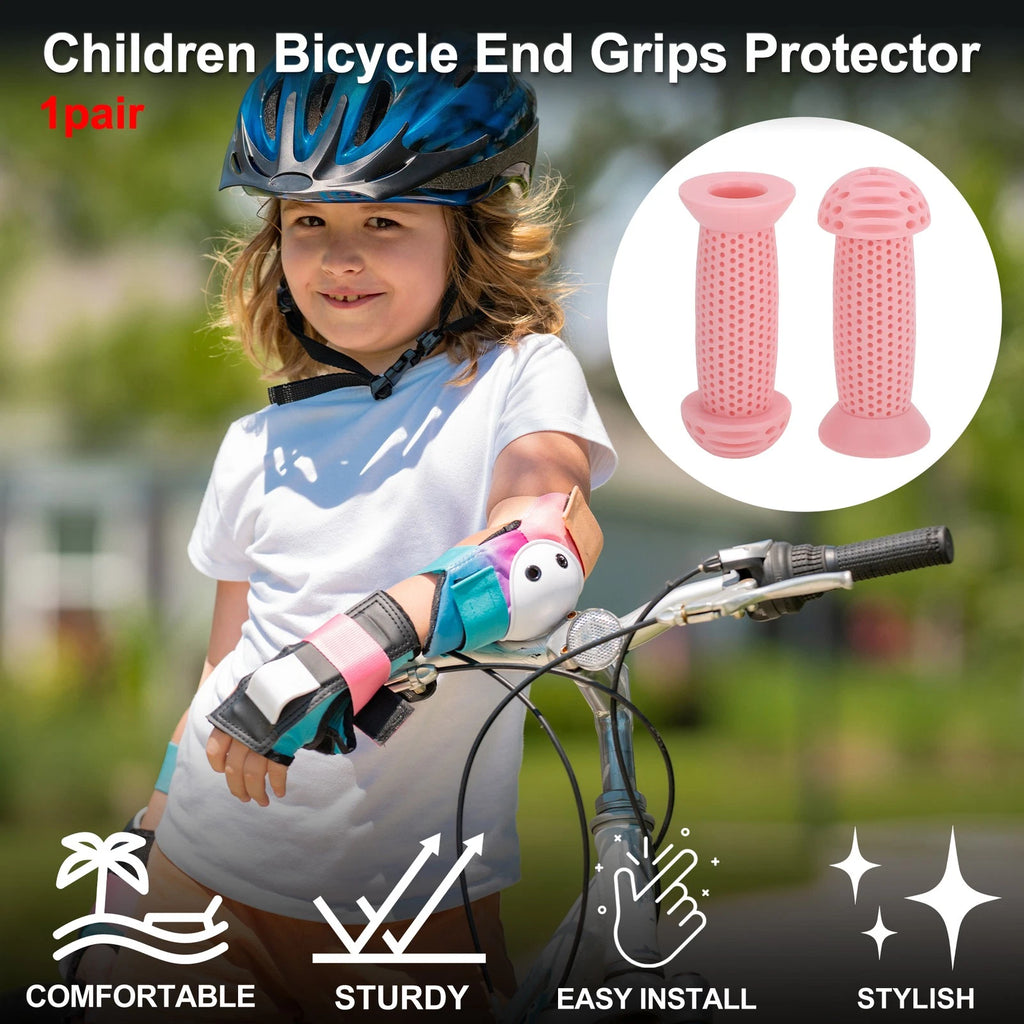 Handlebar Grip Cover 100mm Soft MTB End Grips Protector for Pink (1 Pair)