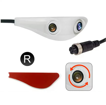Dual Lens 1080P Backup Rear View Camera for Car Right Side