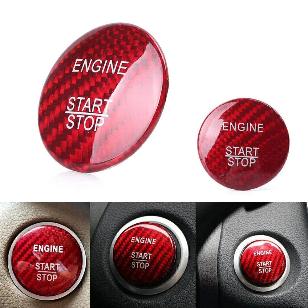 1.4" Red Engine Start Button Cover Trim Cap Sticker For Mercedes Benz E Class