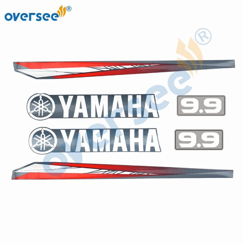 Top Cowling Sticker for Yamaha 9.9HP 2T (1990–1999) Anti-UV Graphics Kit