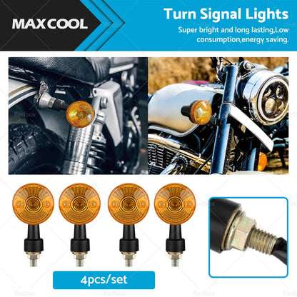 4X Turn Signals Amber for Harley Motorcycle (2002–2023)