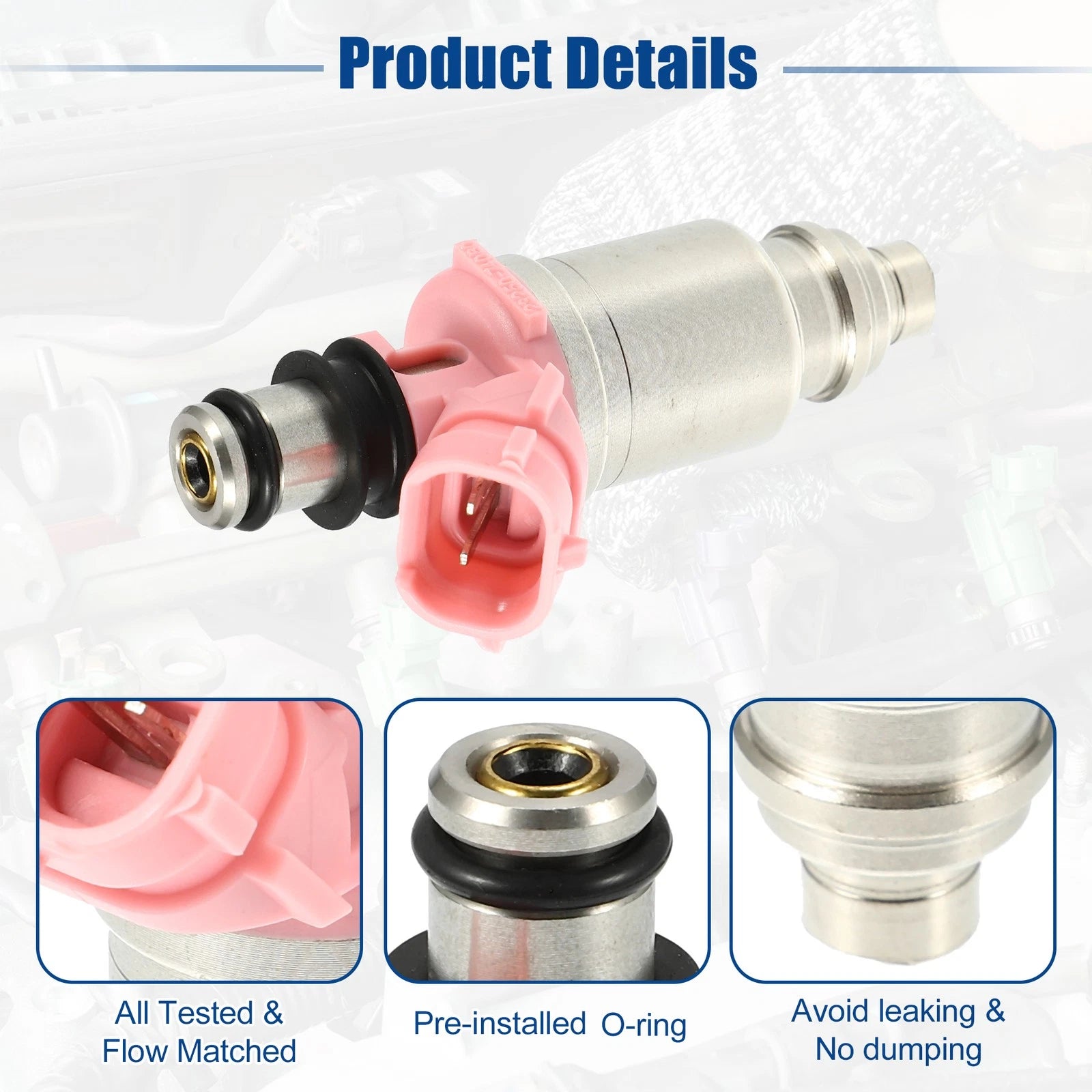 6pcs Fuel Injector Nozzle Replacement for Toyota Land Cruiser (1992–2004)