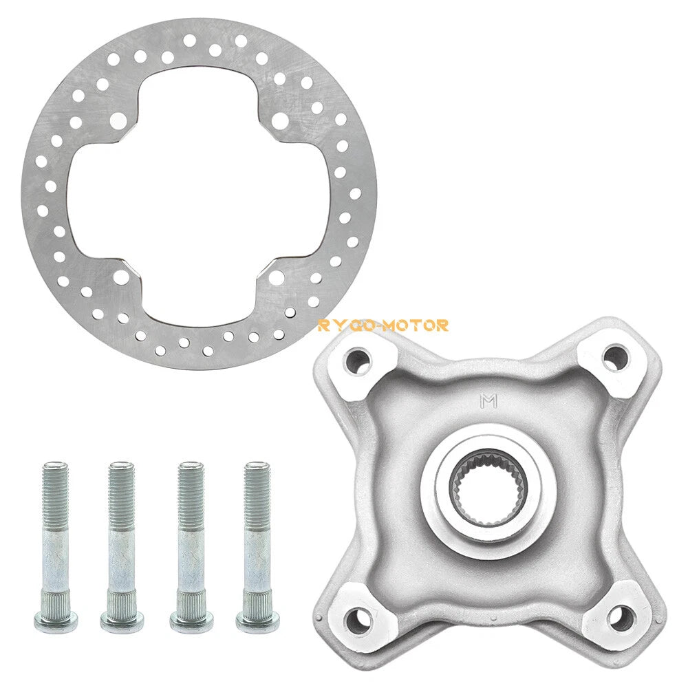 Front Wheel Hub & Brake Rotor w/Studs for Polaris Sportsman 550 850 1000 (2009–2021)