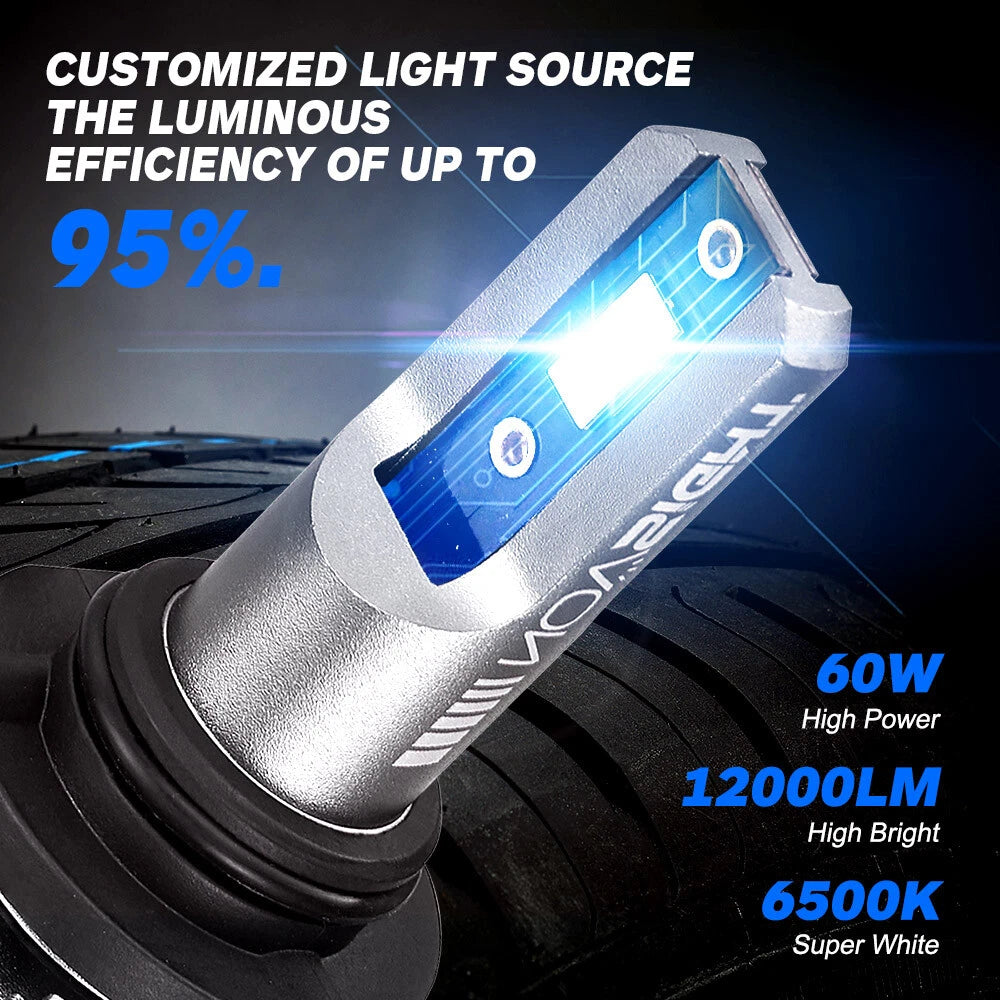 4X 9005 HB3 + 9006 HB4 LED Headlight Kit for