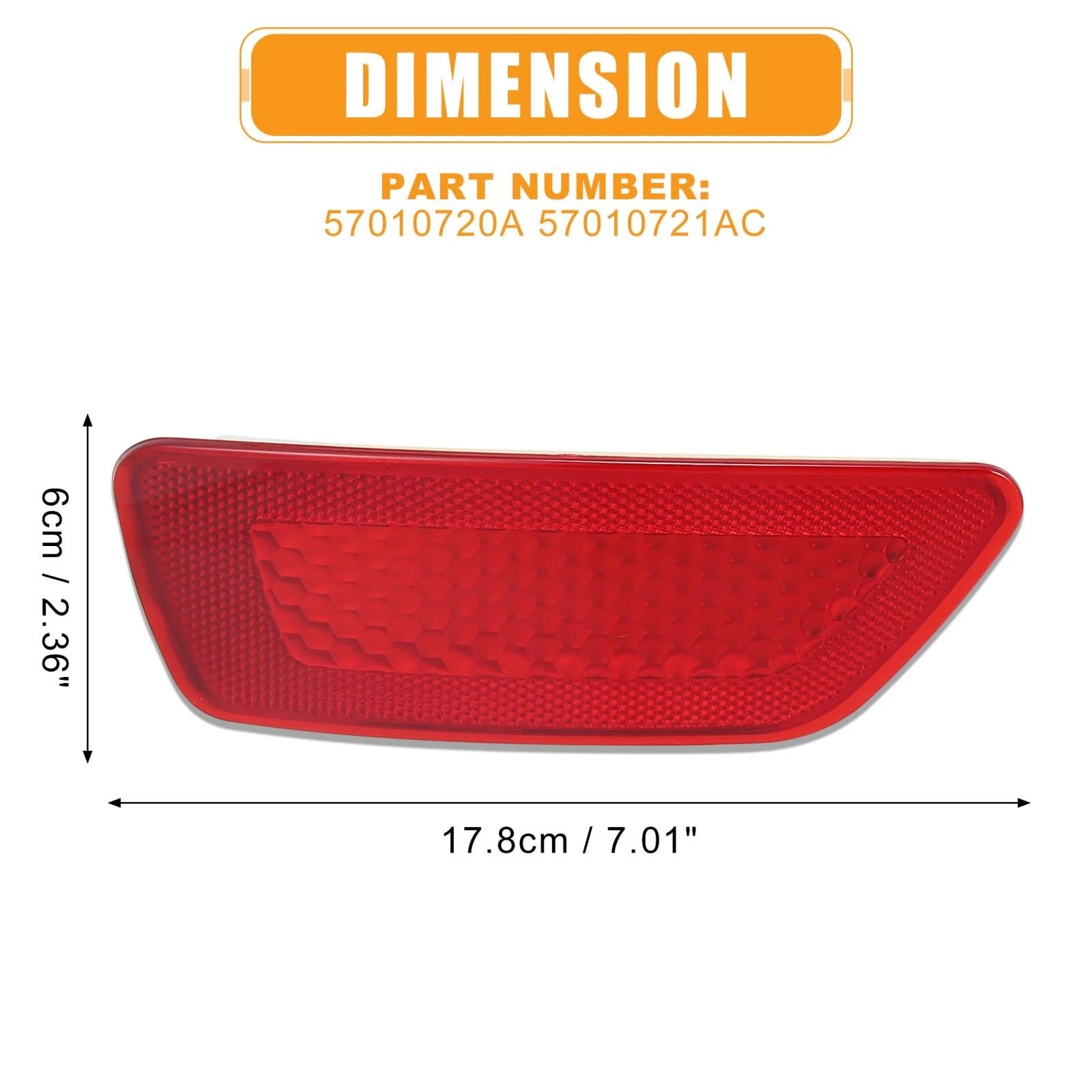 Rear Bumper Reflector Replacement for Jeep Grand Cherokee Compass (2011–2021)