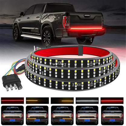 60" 3 Row 432LED Pickup Truck Strip Tailgate Light Bar Reverse Brake Signal Lamp