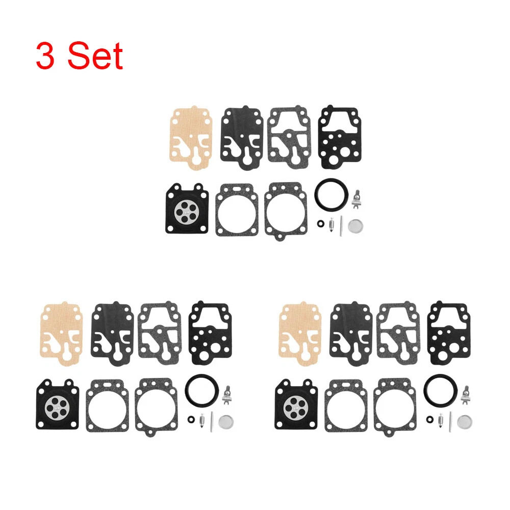 Set of 3 Carburetor Gasket Kit for Honda Husqvarna (WALBRO K20-WYJ D20-WYJ K10-WYB)