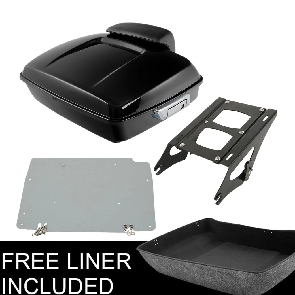 Chopped Trunk Pad Mount Rack Plate for Harley Touring (2014–2025)