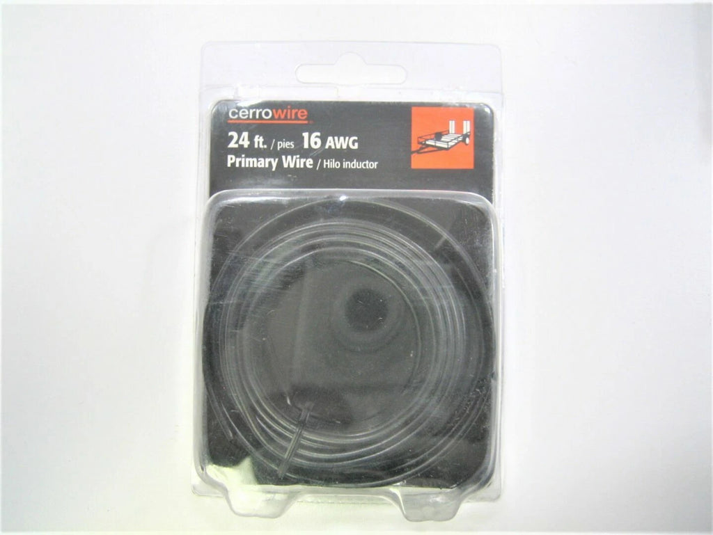 16 AWG Black Primary Wire for Marine Boat Trailer (Multi-Application, 24ft)