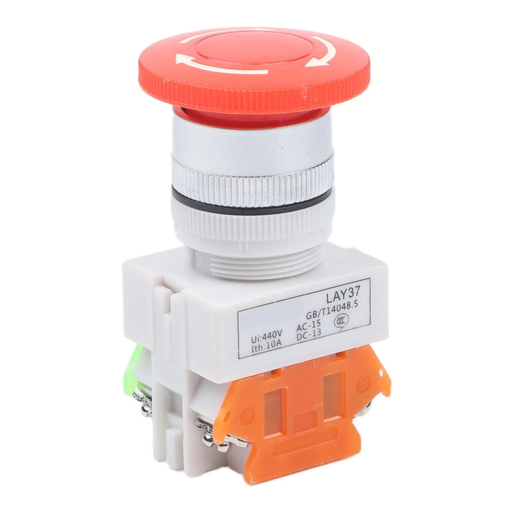 Exigent Stop Push Button Switch LAY3711ZS for DPST (1NO 1NC) Red Cap