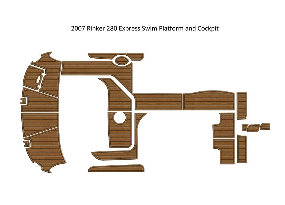 EVA Foam Teak Flooring Cockpit Pad for Rinker 280 Express (2007)