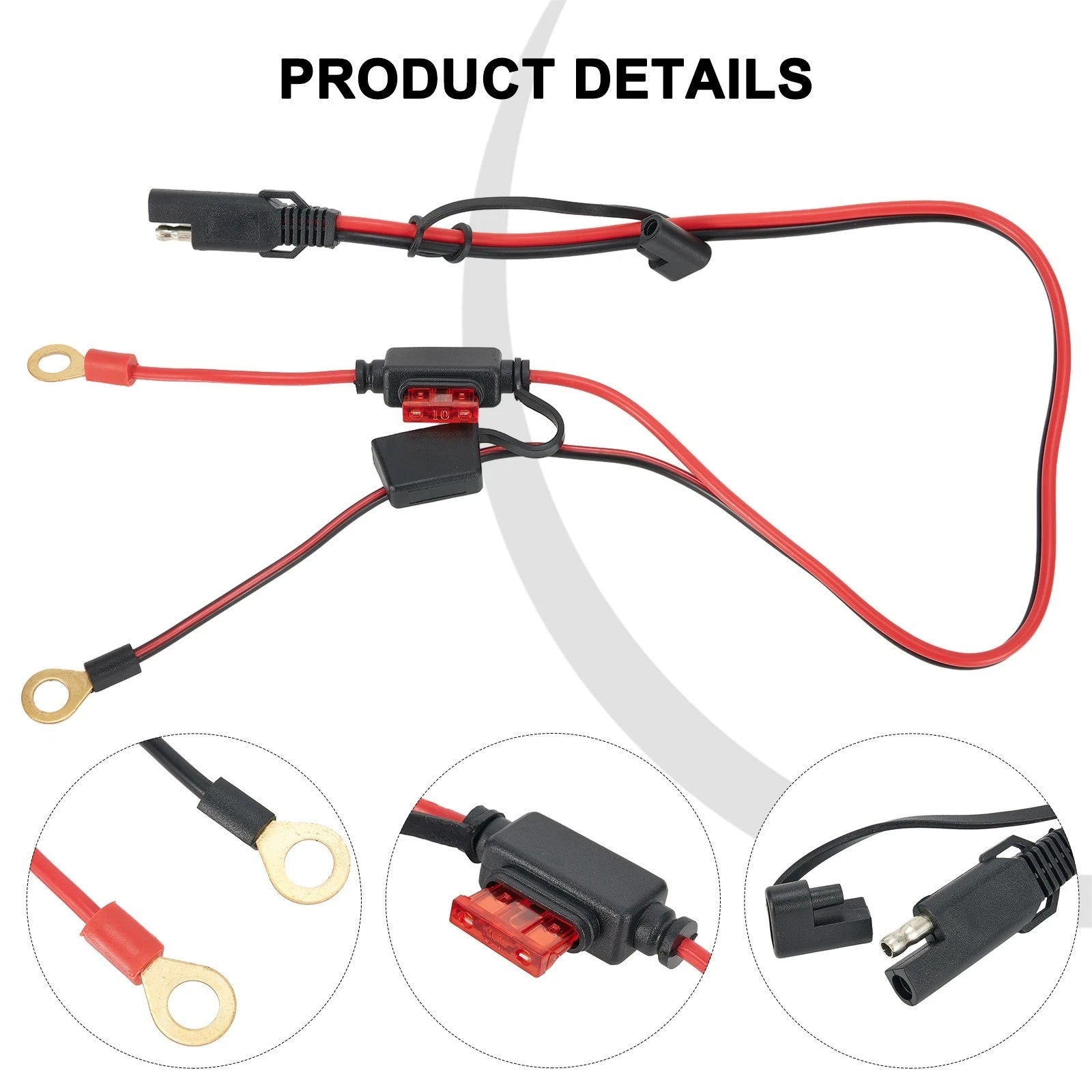 Battery Power Cable for SAE Motorcycle (12V)