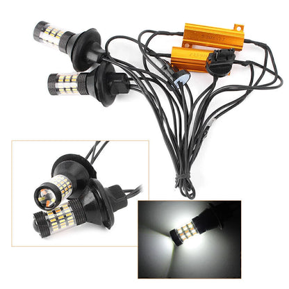 2X 3156 Dual Color Switchback Turn Signal Light Bulbs 4014 60SMD