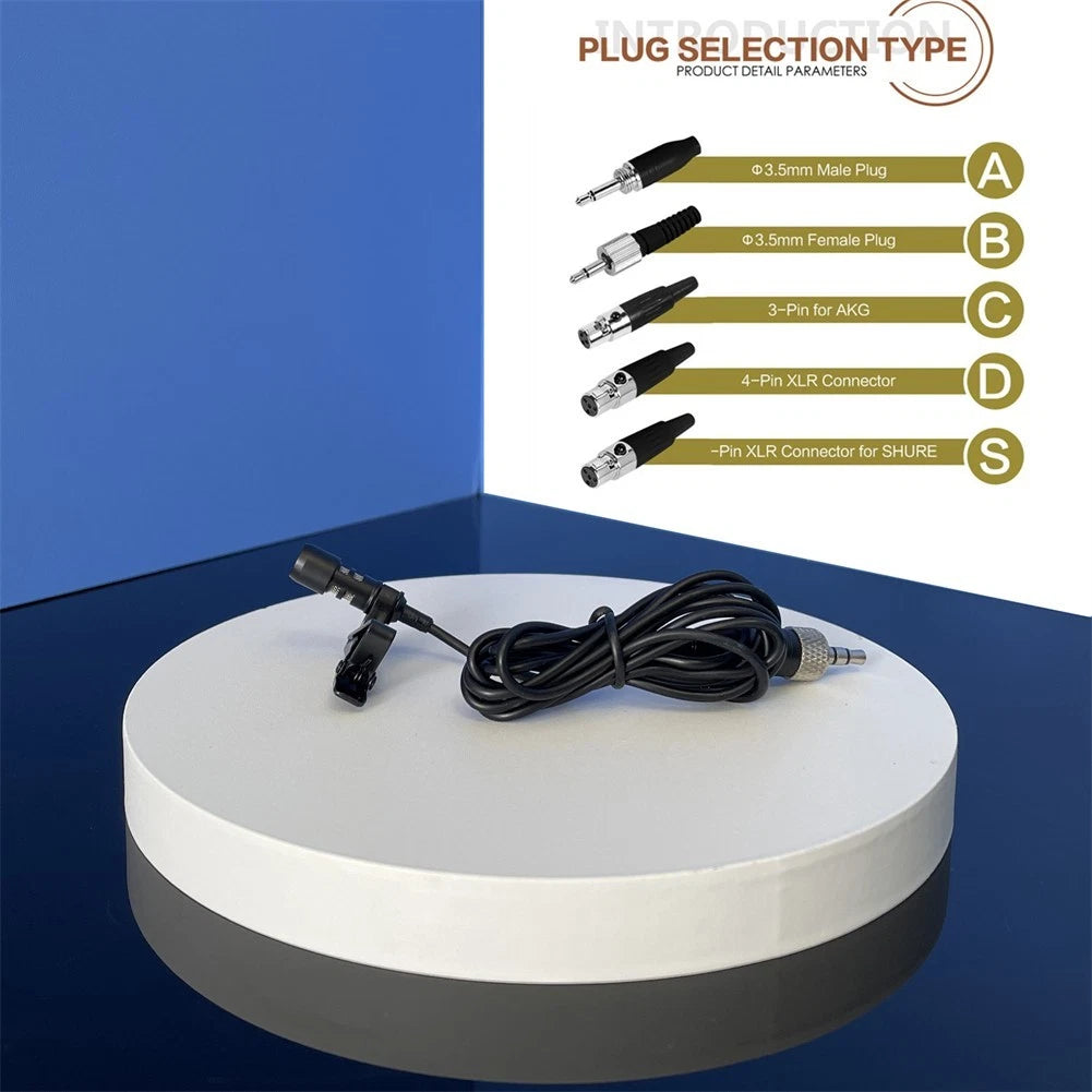 Lavalier Microphone with Cover for Portable Use (XLR 3-Pin, XLR 4-Pin)