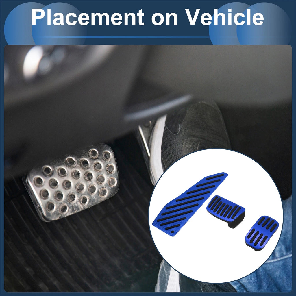 3 Pcs Automatic Accelerator Pedal Covers for Toyota Corolla Cross Blue (2020–2024)