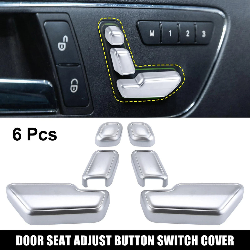 6pc Door Seat Adjust Button Switch Cover Replacement for Mercedes B180 (2015–2022)