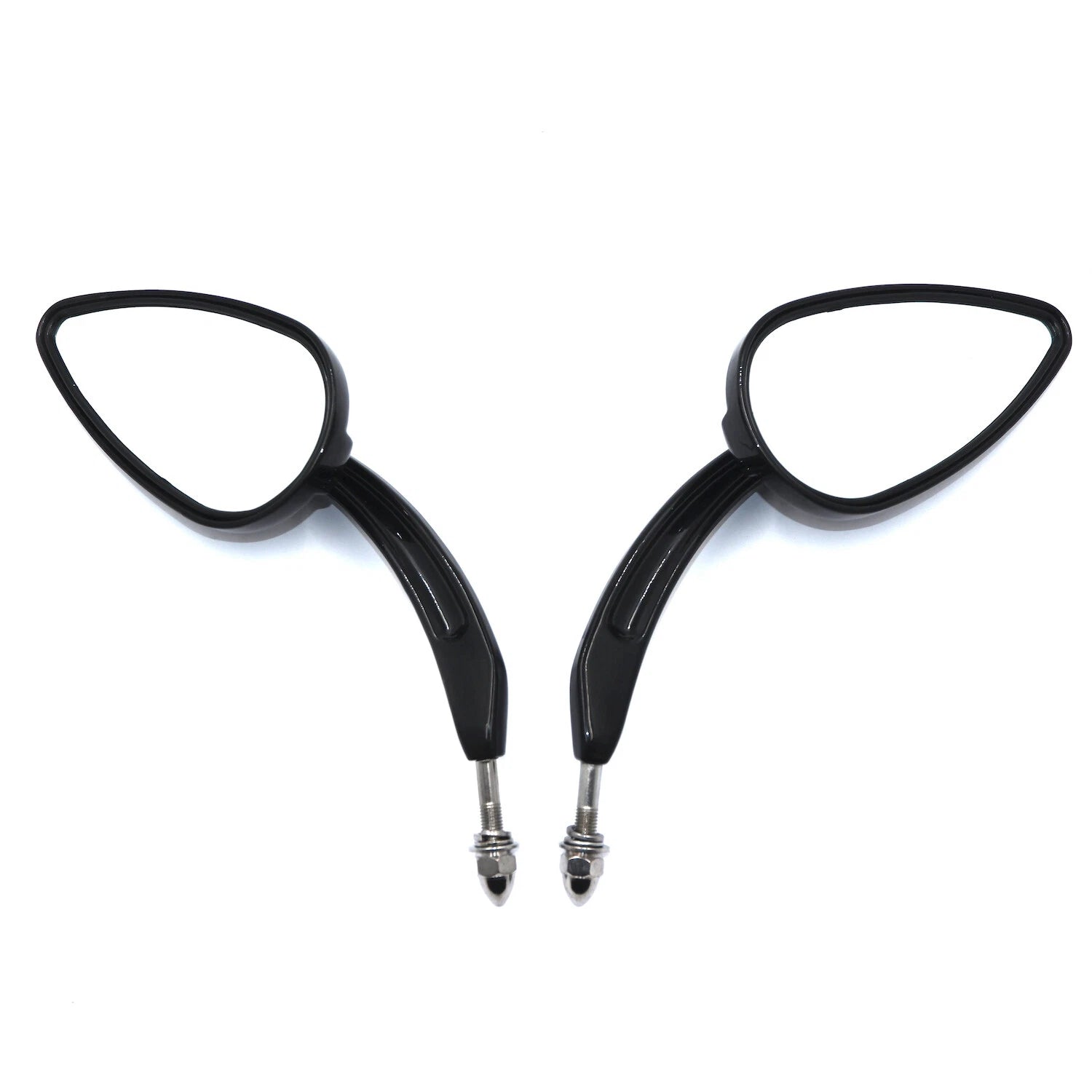 Set of 2 Black Rear View Mirrors for Harley (1982–Present)