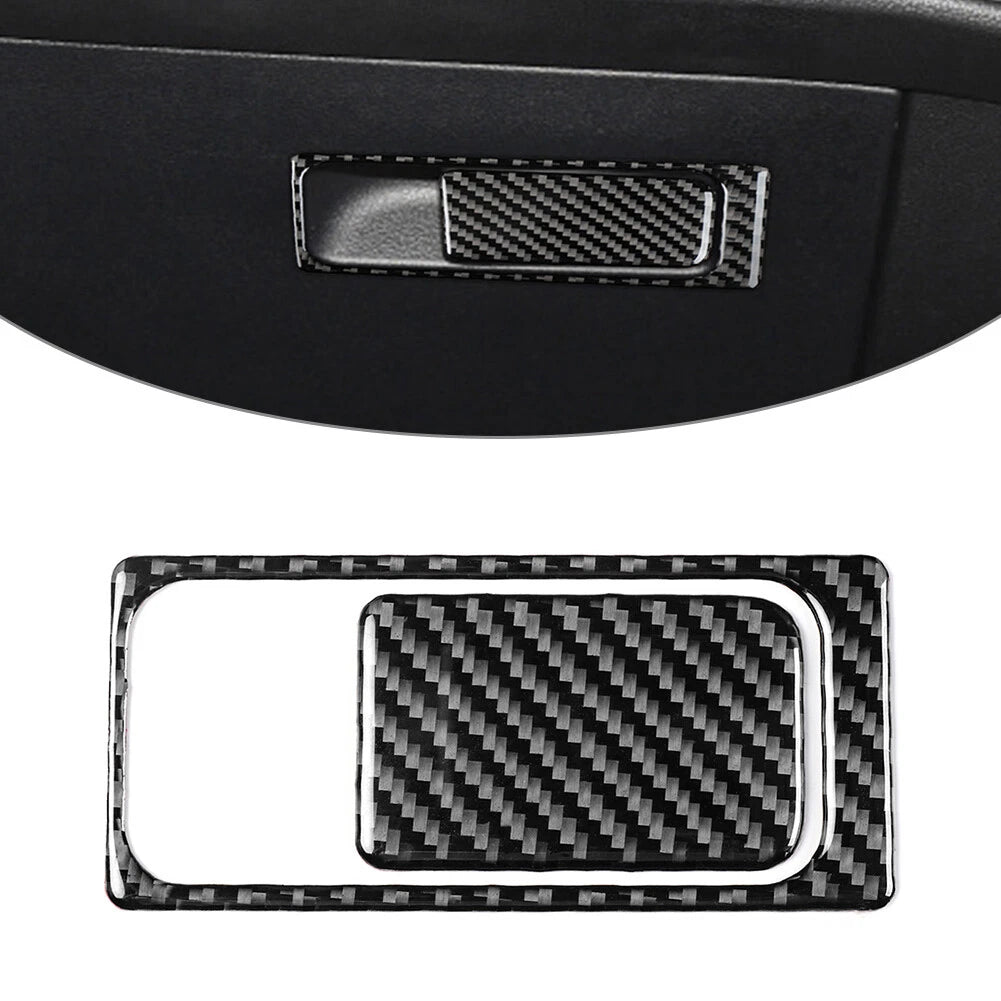 2X Carbon Look Storage Glove Box Handle Panel for Volkswagen Golf 8 (2021–2023)