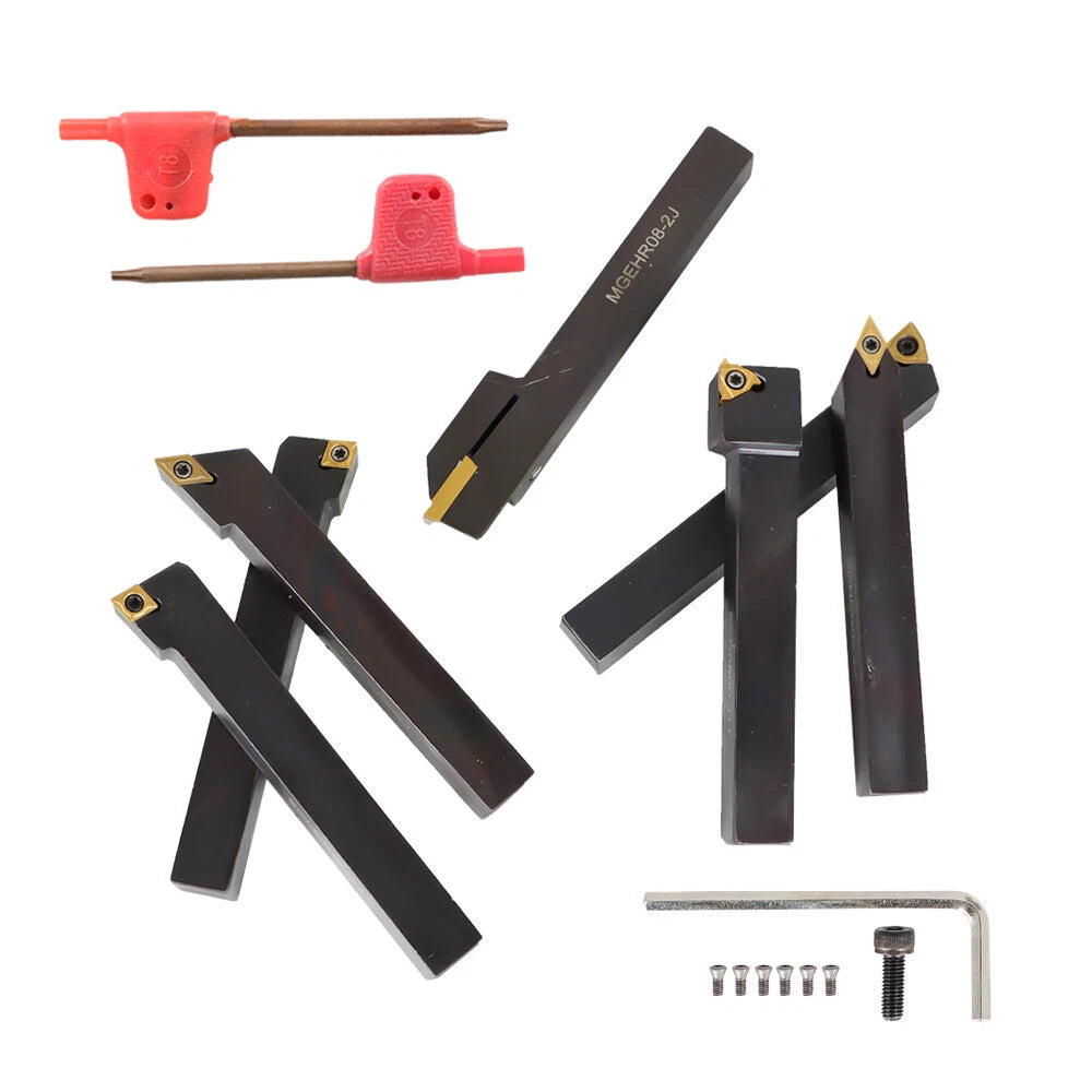 7PC Carbide Indexable Turning Tool Bit Set for Lathe (Fits )