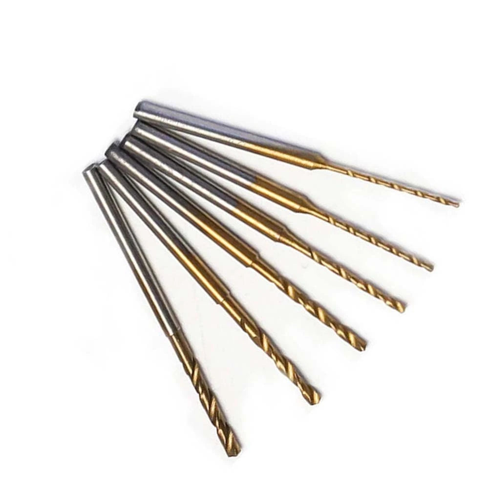 6PCS HSS Tiny Drill Bits 0.8mm 1.5mm 2.0mm for Wood Engraving