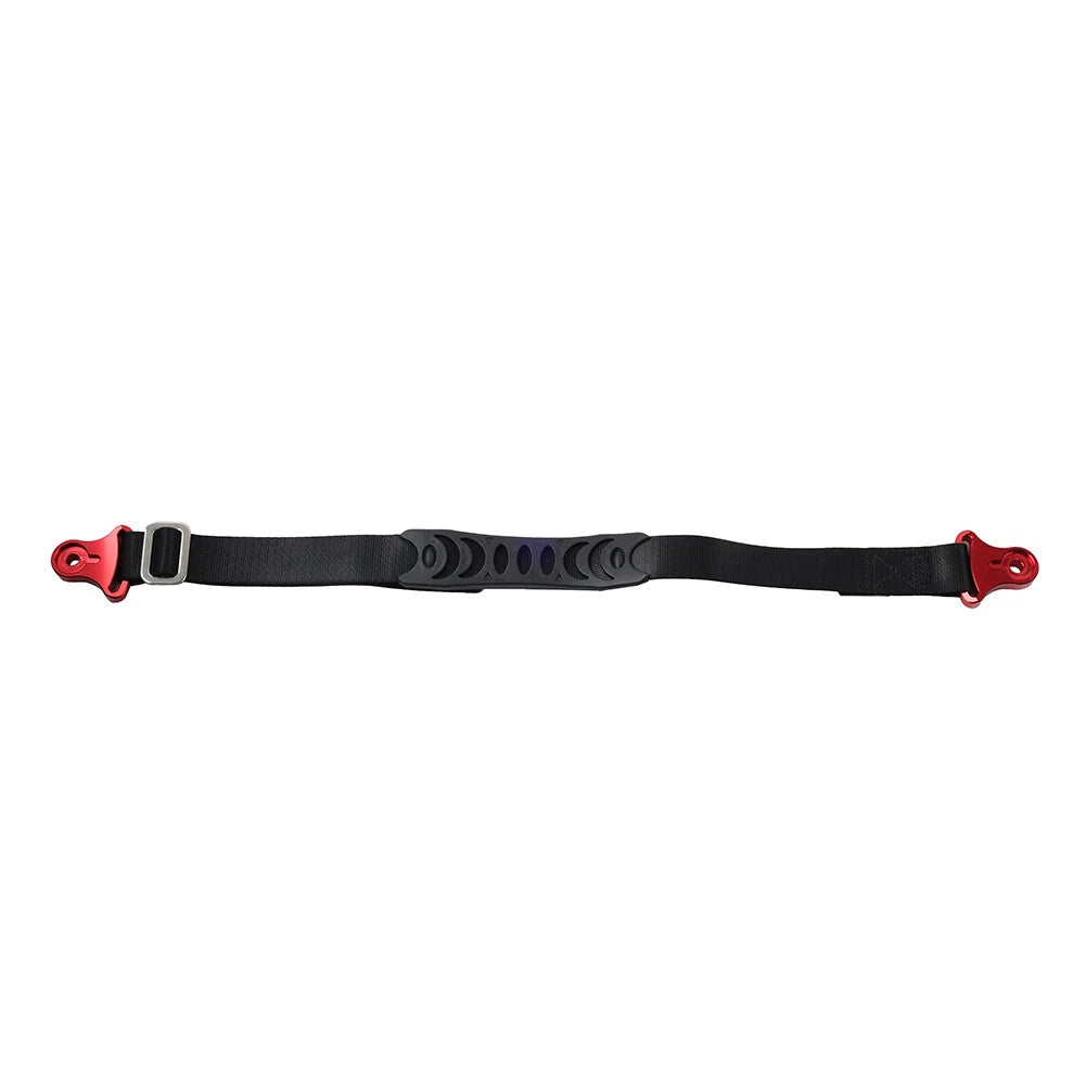 Adjustable Motorcycle Rear Seat Rescue Strap Sling Pull Belt - Red
