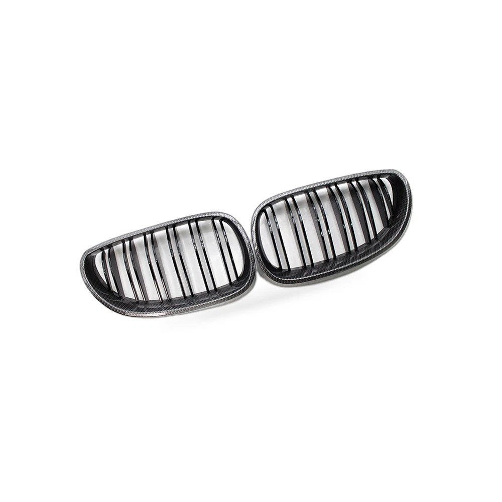 Carbon Pattern Dual Line Front Grille for BMW 5 Series E60 E61 (2004–2009)