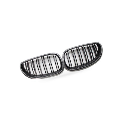Carbon Pattern Dual Line Front Grille for BMW 5 Series E60 E61 (2004–2009)