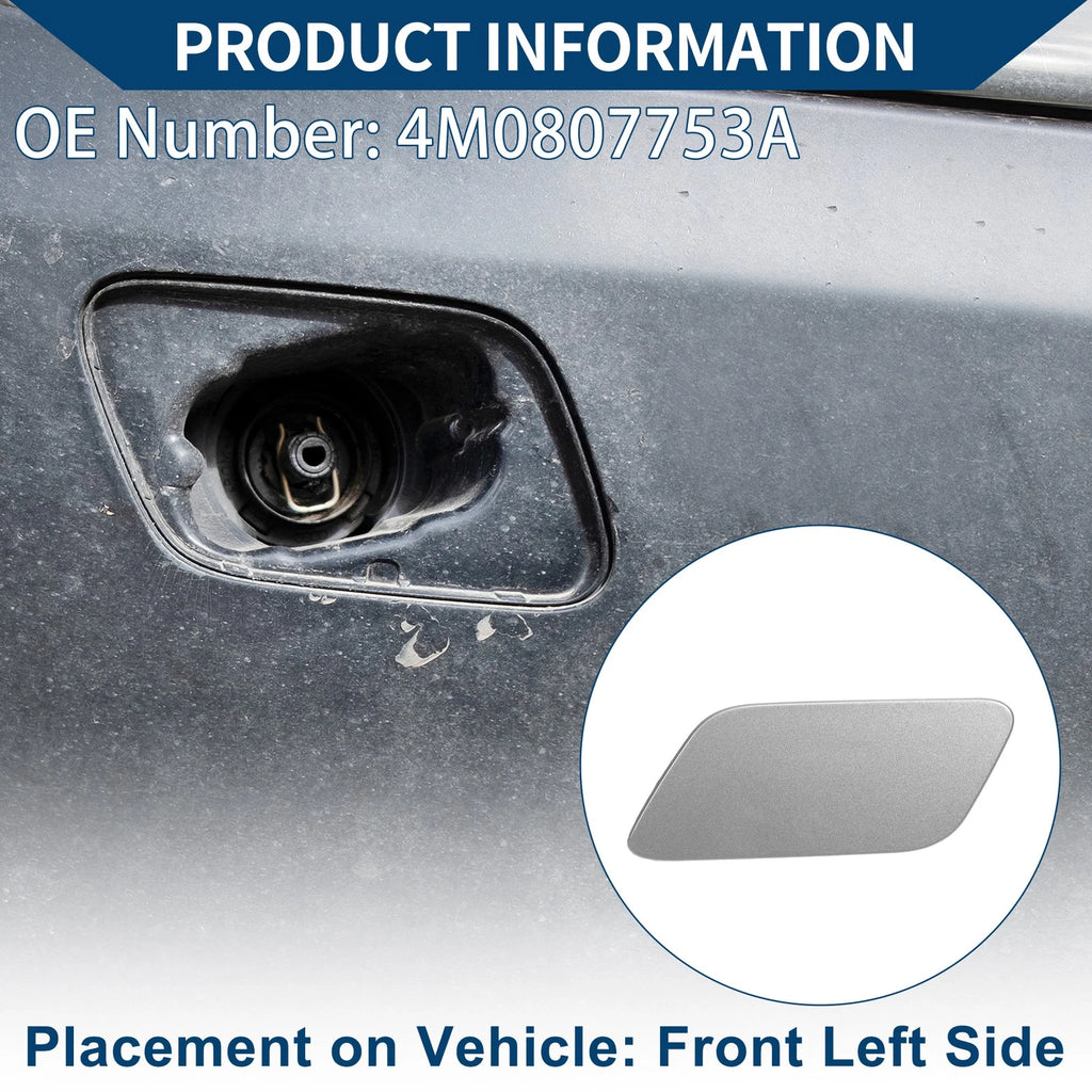 Washer Nozzle Cover Cap Front Left for Audi Q7 (2016–2021) Silver