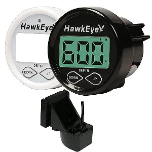 HawkEye DT2B-TM DepthTrax In-Dash Digital Depth Gauge for Transom Mount