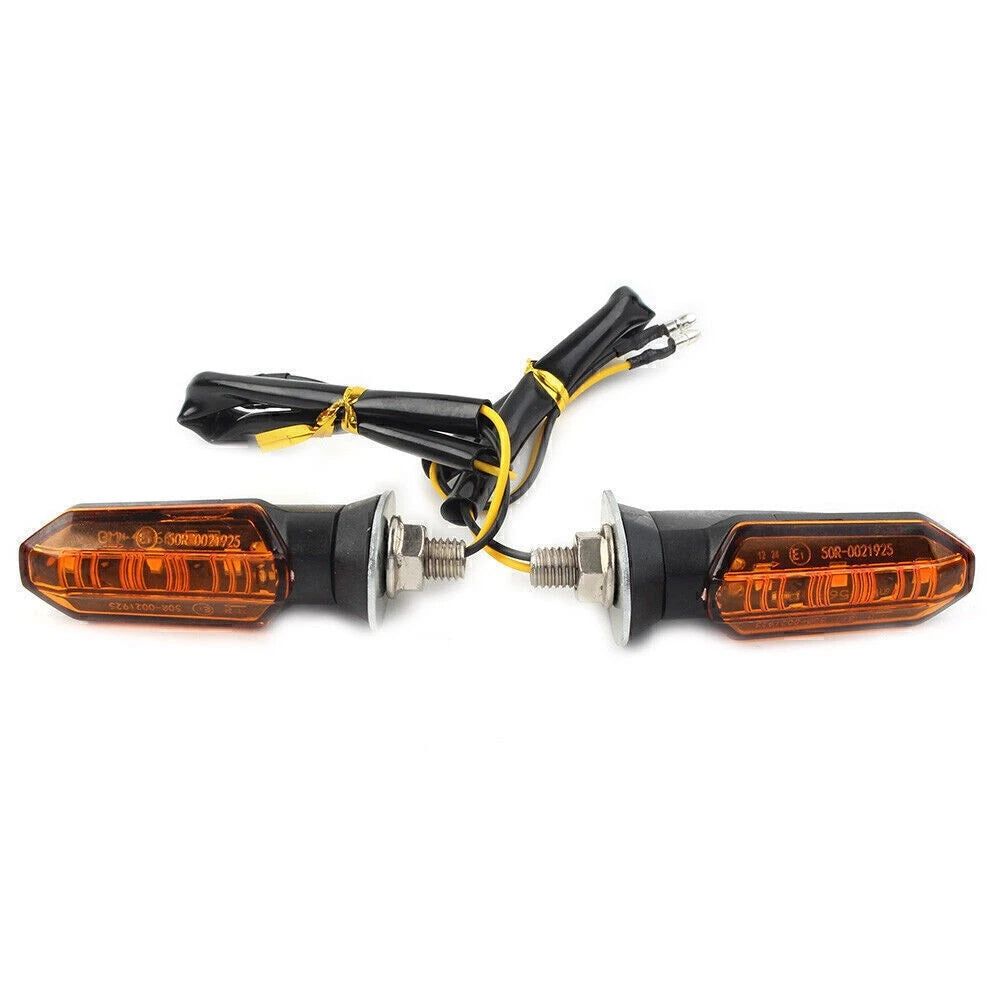 Universal Motorcycle LED Turn Signal Indicator Amber Blinker Light Lamp Amber mo