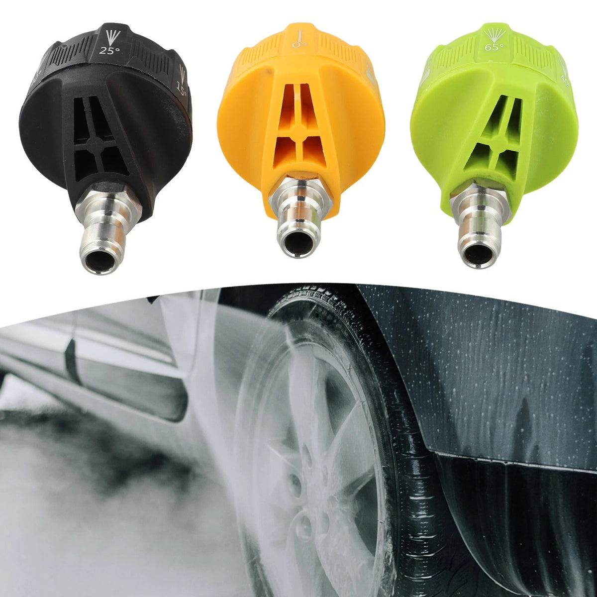 3X Car Washing Nozzles for Various Cleaning Tasks
